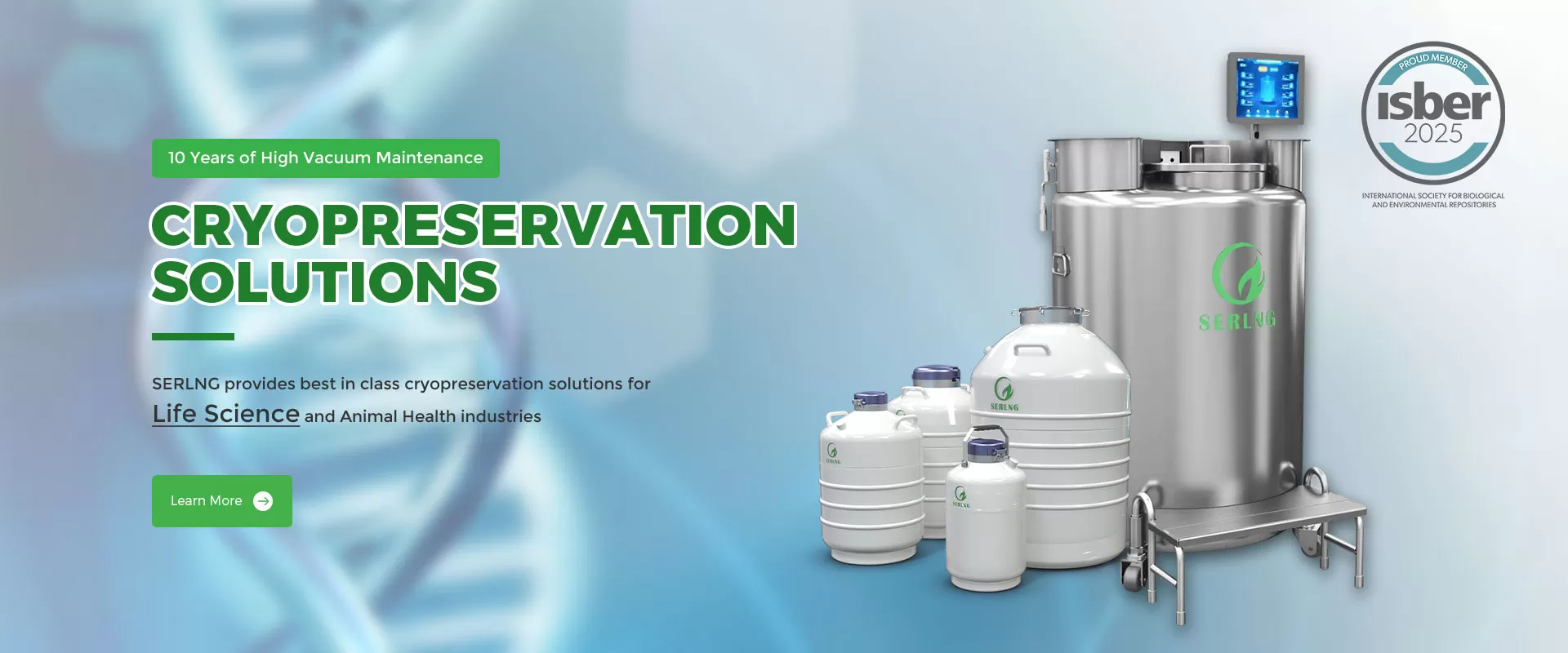 SERLNG provides best in class cryopreservation solutions for Life Science and Animal Health industries